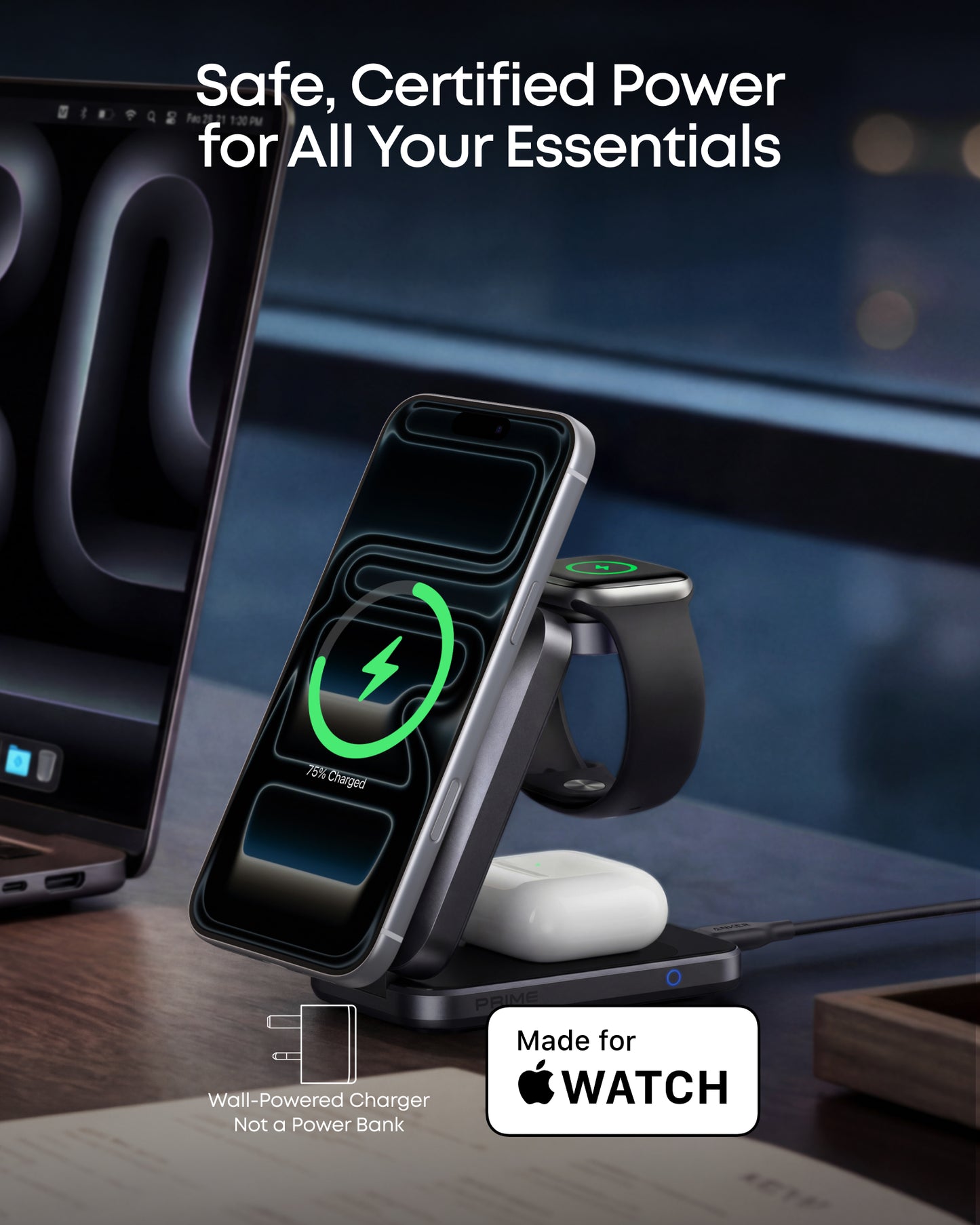 Anker Prime Wireless Charging Station (3-in-1, MagGo, AirCool, Foldable) BOA