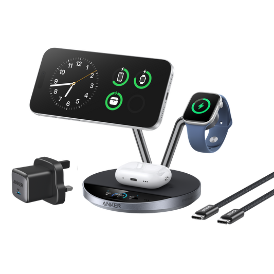 Anker Prime Wireless Charging Station (3-in-1, MagGo, AirCool, Dock Stand)