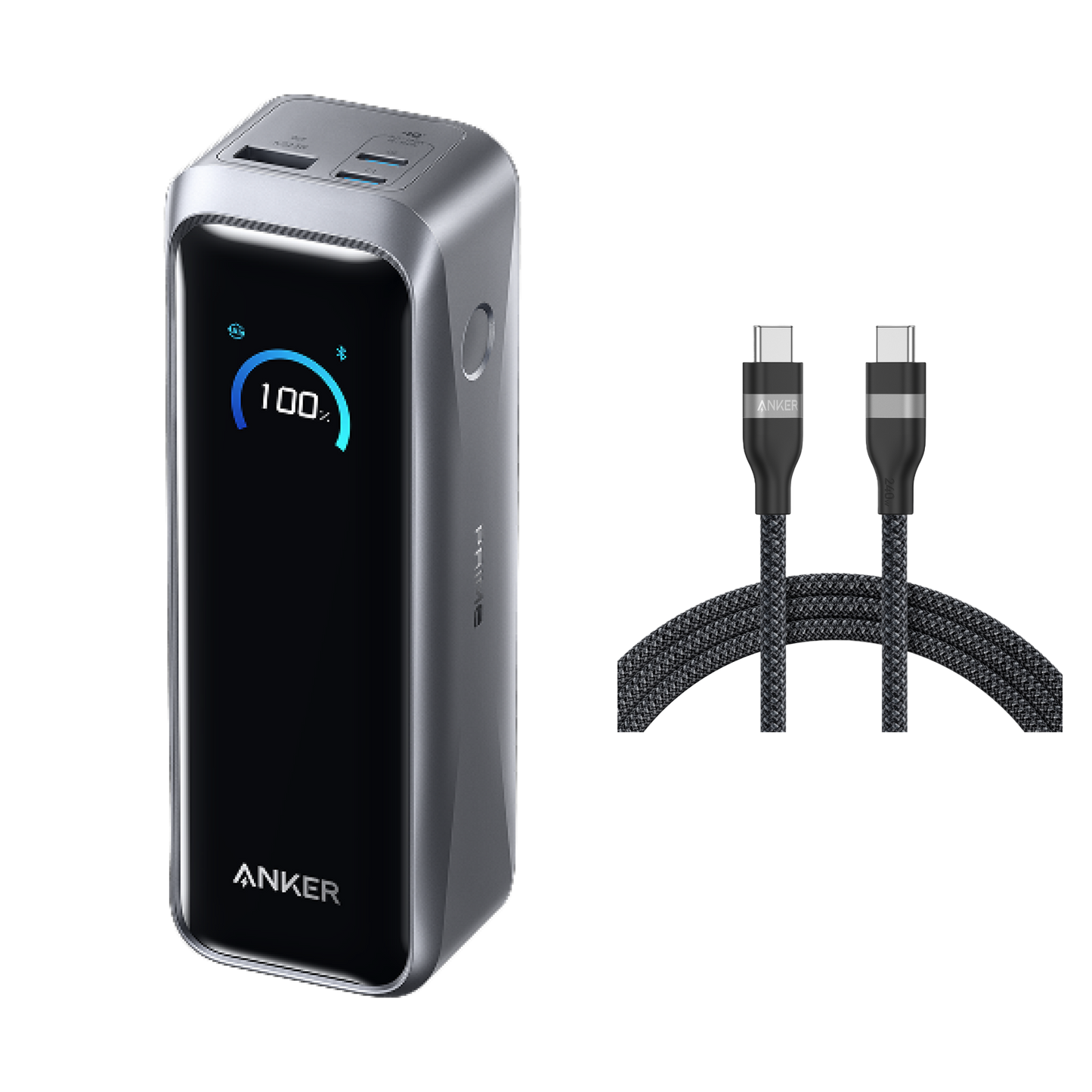 Anker Prime Power Bank (20K, 220W) and USB-C to USB-C Cable (240W, 6ft)