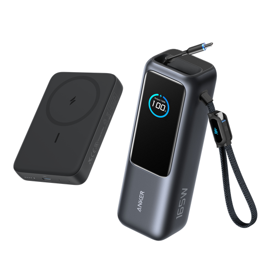 Anker Laptop Power Bank (25K, 165W) + Anker MagGo Power Bank (10K, 15W Wireless)
