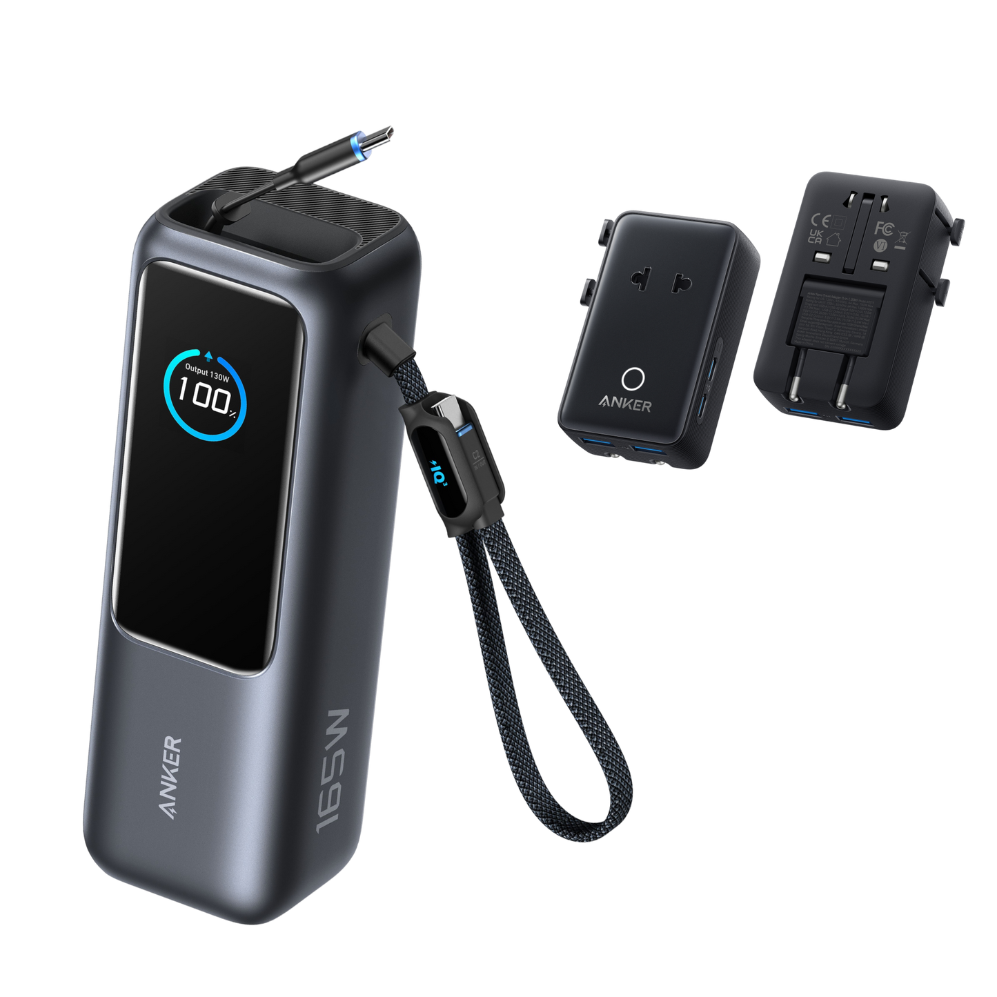 Anker Laptop Power Bank (25K, 165W) + Anker Nano Travel Adapter (5-in-1, 20W)