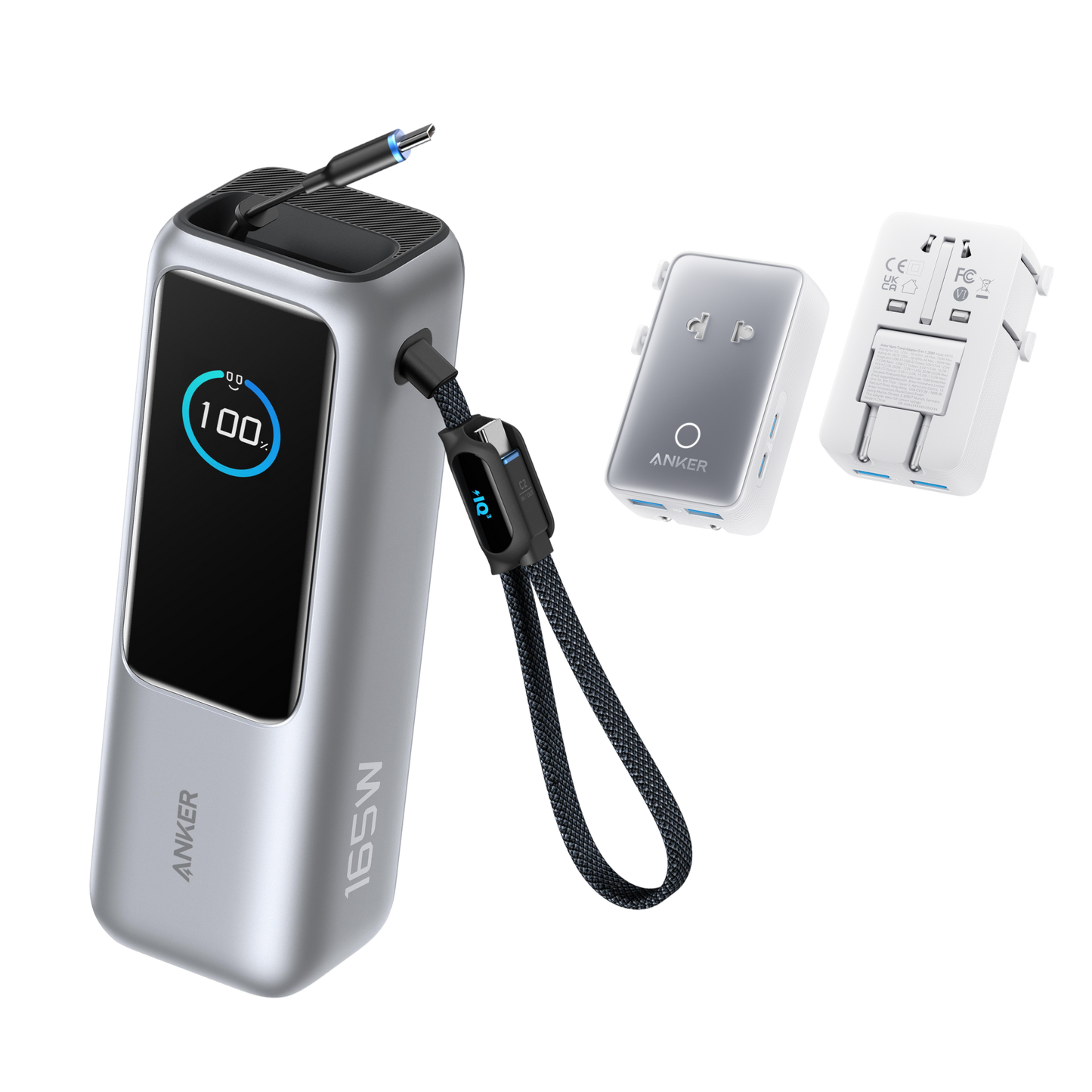 Anker Laptop Power Bank (25K, 165W) + Anker Nano Travel Adapter (5-in-1, 20W)
