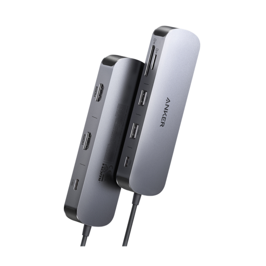 Anker Nano USB-C Hub (8-in-1, Dual Display), 10 Gbps Speed ｜2-Pack