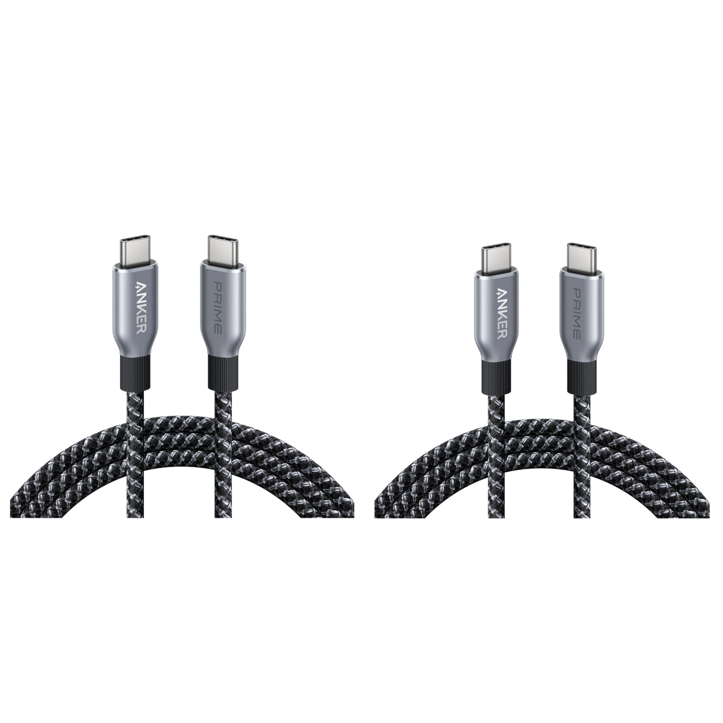 Anker Prime USB-C to USB-C Cable (240W, Upcycled-Braided) ｜2-Pack