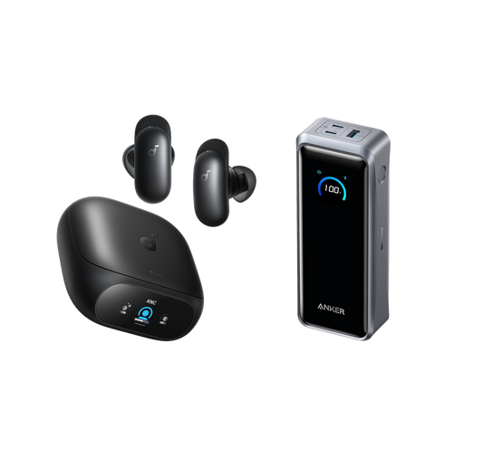 soundcore Liberty 5 Pro | Noise Cancelling Earbuds for Clear Calls and Anker Prime Power Bank (26K, 300W)