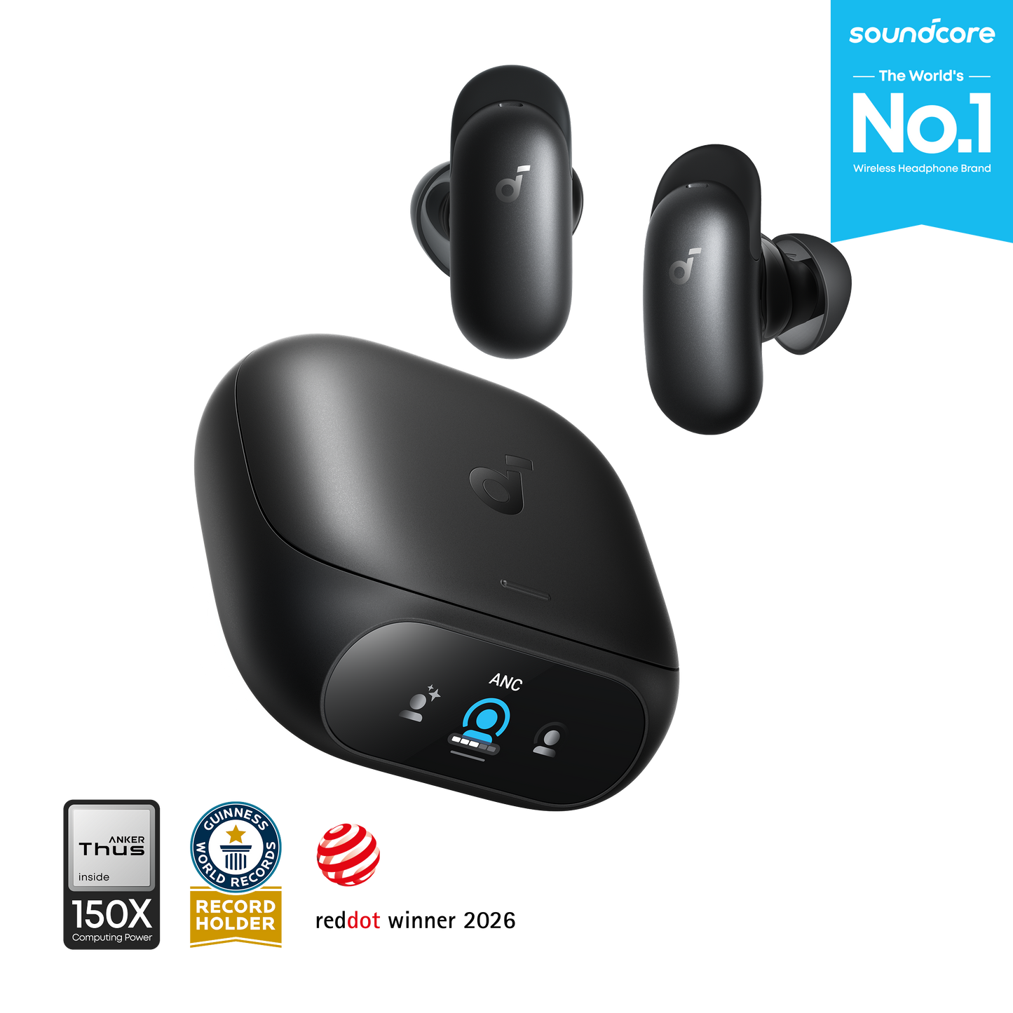 soundcore Liberty 5 Pro | Noise Cancelling Earbuds for Clear Calls and Anker Prime Power Bank (26K, 300W)
