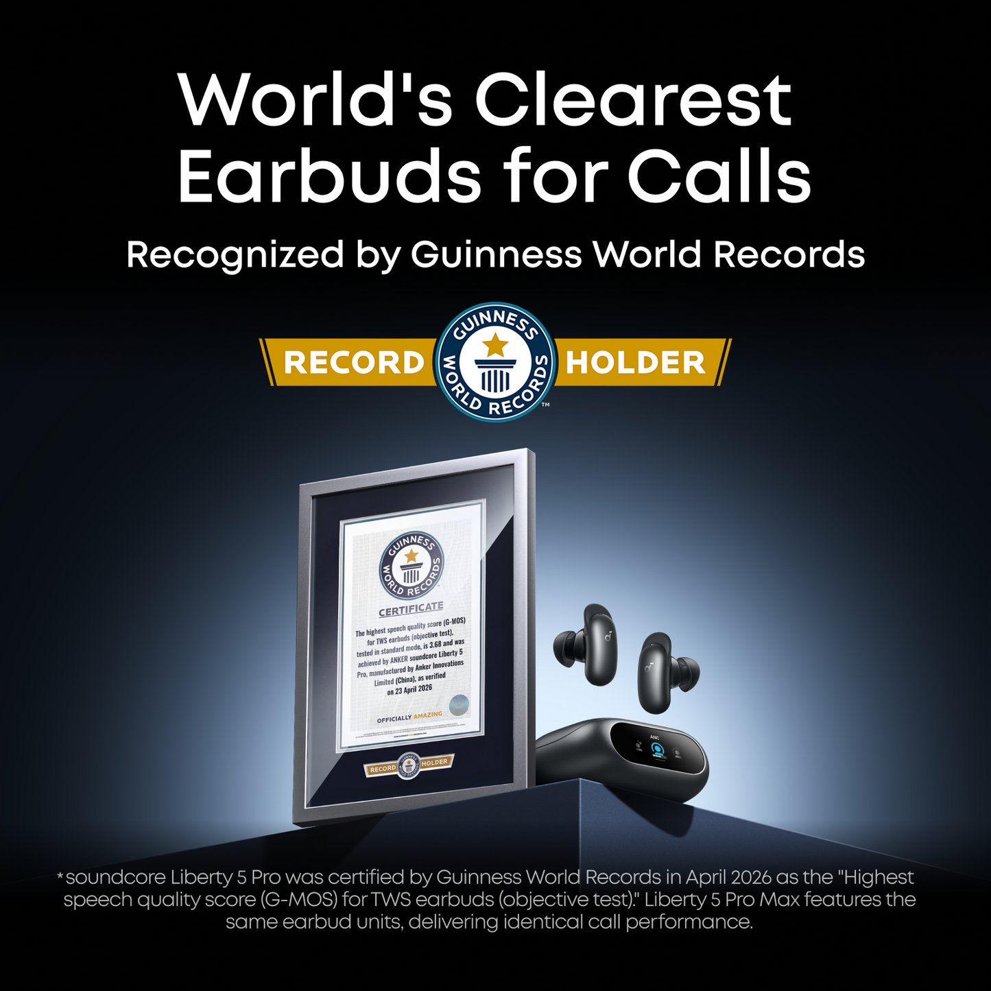 soundcore Liberty 5 Pro | Noise Cancelling Earbuds for Clear Calls and Anker Prime Power Bank (26K, 300W)