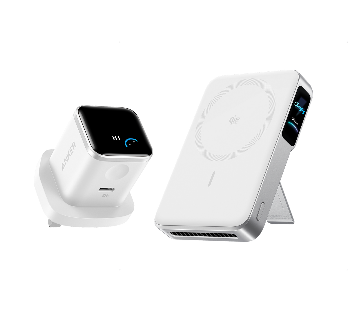 Anker Nano Charger (45W, Smart Display) and Anker MagGo 2 Pro