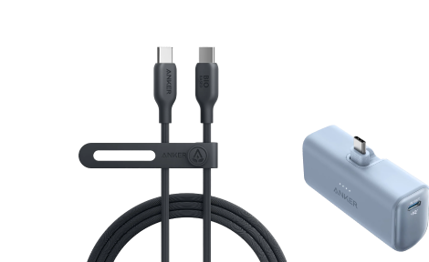 Anker Nano Power Bank &amp; Anker &lt;b&gt;543&lt;/b&gt; USB-C to USB-C Cable (Bio-Based)