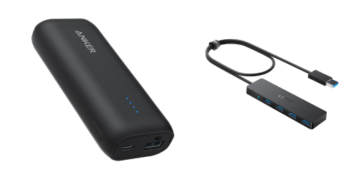 Anker 321 Power Bank &amp; 4-Port Ultra Slim USB 3.0 Data Hub