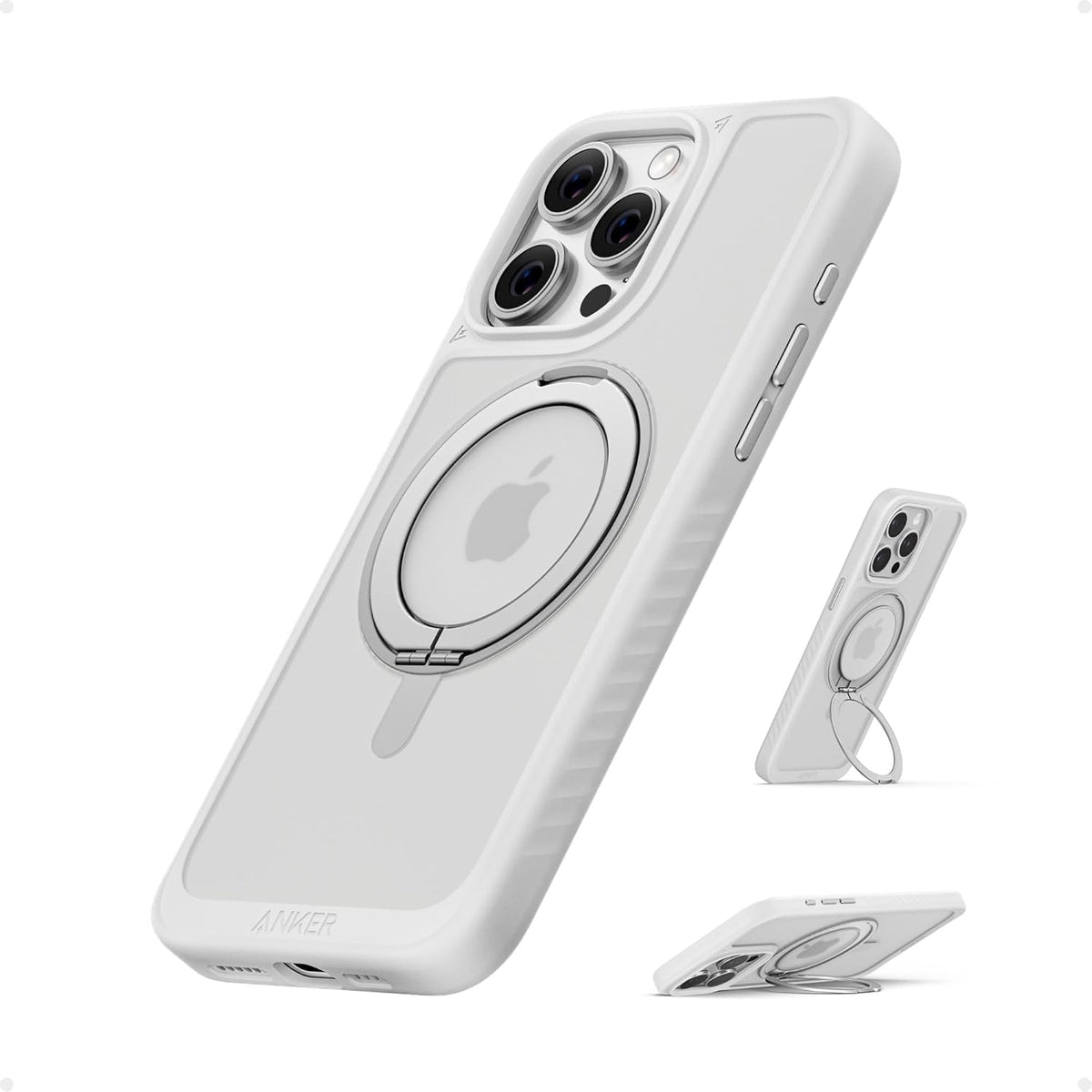 Anker MagGo Magnetic Case with Stand (360° Ring Stand, For iPhone)-Transparent-iPhone 16 Pro Max