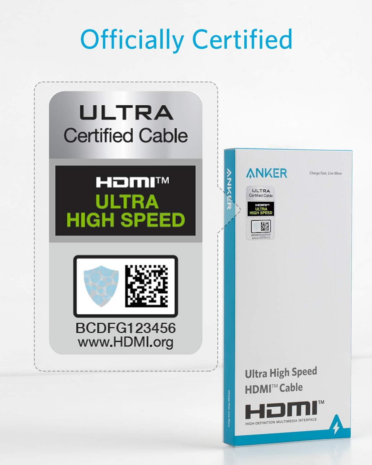 Anker 8K@60Hz HDMI Cable, Ultra High Speed 4K@120Hz 48Gbps 6.6 ft Ultra HD HDMI to HDMI Cord