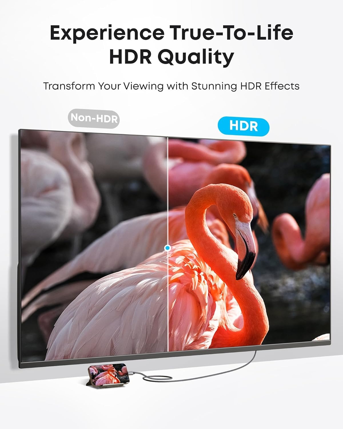 Anker HDMI Cable, 4K@60Hz Ultra-Fast Nylon-Braided USBC to HDMI Cord with Advanced Shielding, Thunderbolt 5/4/3
