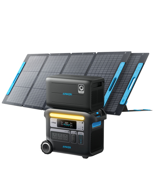 Anker SOLIX F2000 + Expansion Battery + 2× 200W Solar Panels