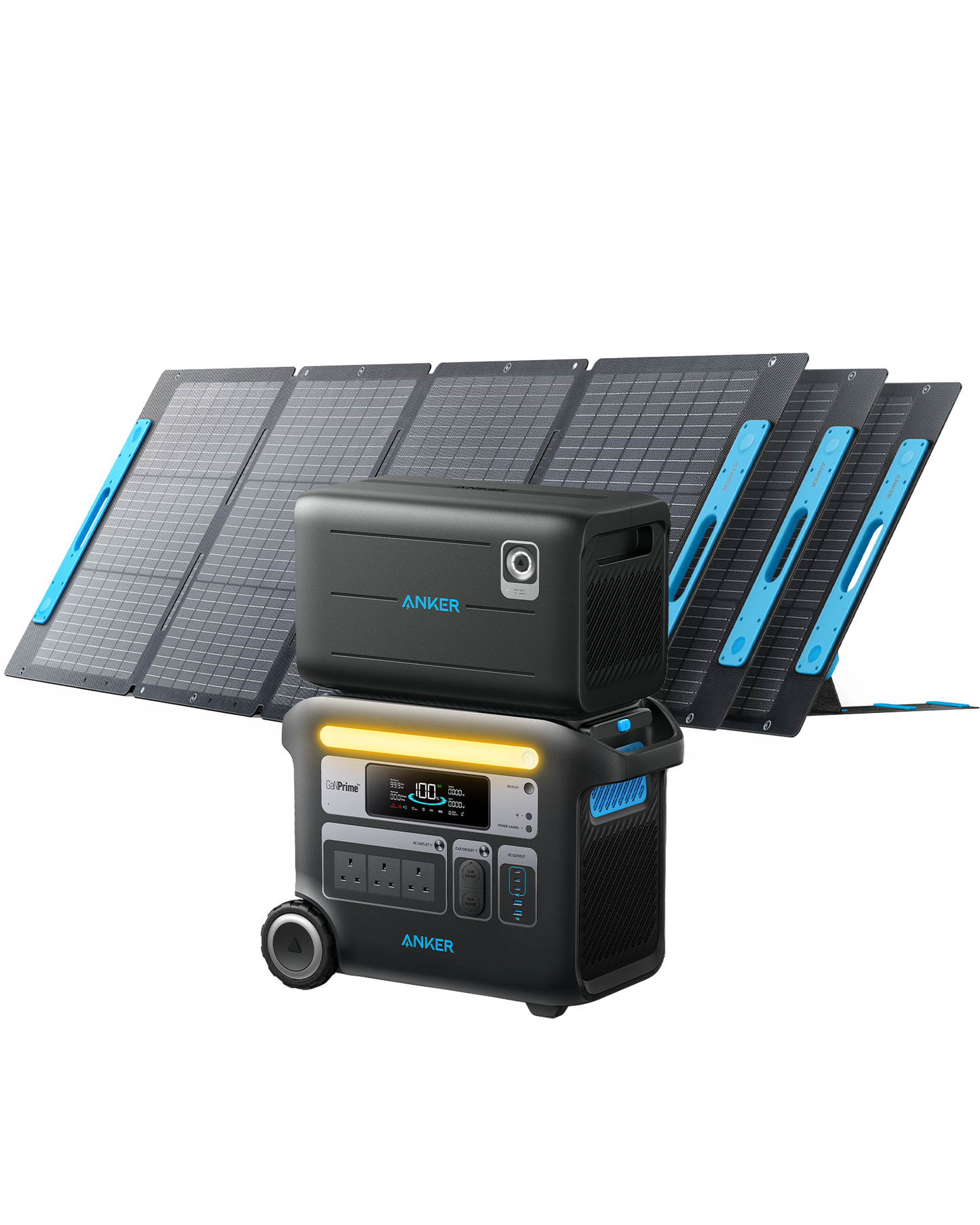 Anker SOLIX F2000 + Expansion Battery + 3× 200W Solar Panels
